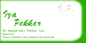 iza pekker business card